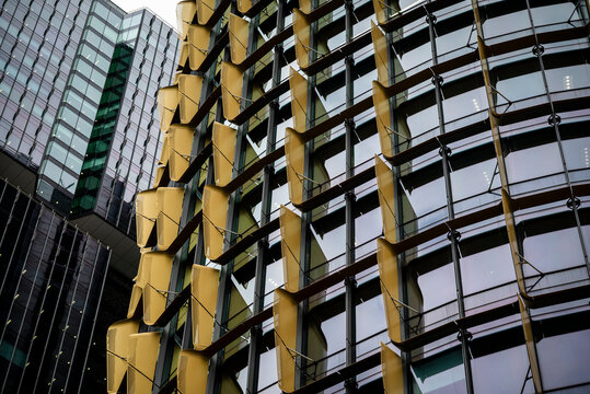 Architectural detail of an office block, Barangaroo, Sydney, NSW, Australia