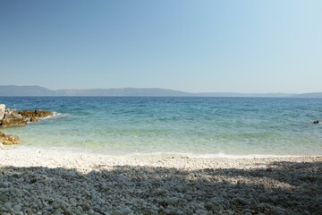 Croatia, Rabac, Roadtrip 2022, Beautiful landscape, stone beach