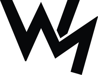 Letter WM minimalist logo