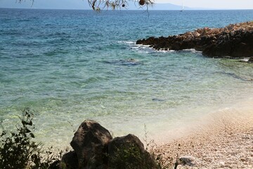 Croatia, Rabac, Roadtrip 2022, Beautiful landscape, stone beach