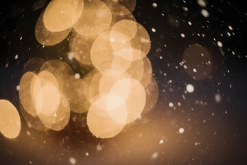 Abstract glowing light orbs create a dreamy atmosphere