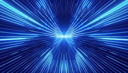 abstract blue light tunnel