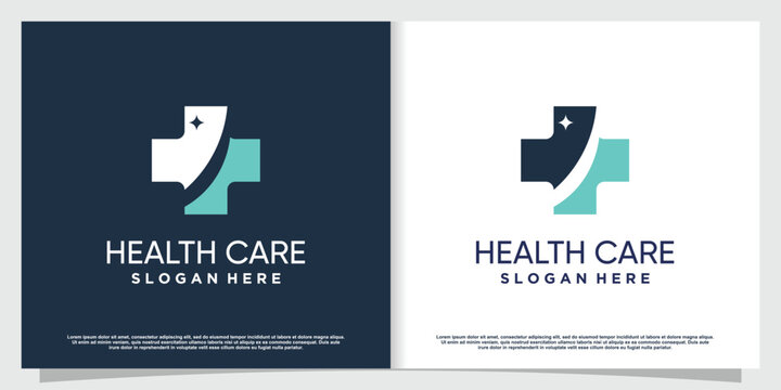 Medical logo with creative element Premium Vector part 2
