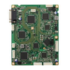 Electronic circuit board with computer chip