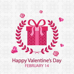 Valentine's Day Gift Box Wreath