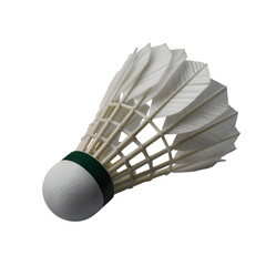 White Feather Shuttlecock with Green Band for Professional Sport