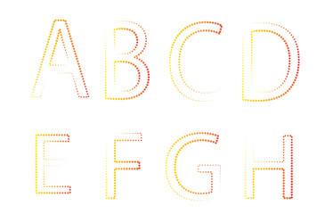 PrintDotted Alphabet Letters Vector for Tracing, Learning and Typography Design
