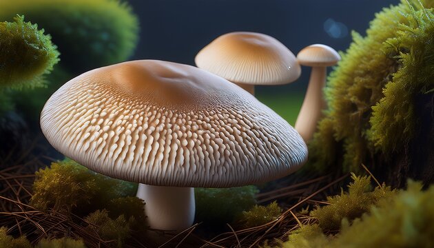The Scaly Lentinus Neolentinus Lepideus Is An Edible Mushroom