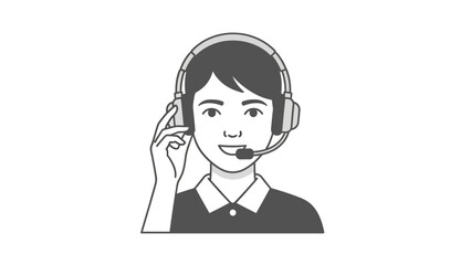Smiling customer service professional with a headset, ready to offer dedicated support and efficient communication for client assistance and satisfaction