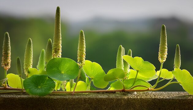 Start Of A Wall Pennywort Umbilicus Rupestria Flower Spike