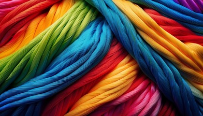 Colorful Twisted Fibers Create A Vibrant Textured Background