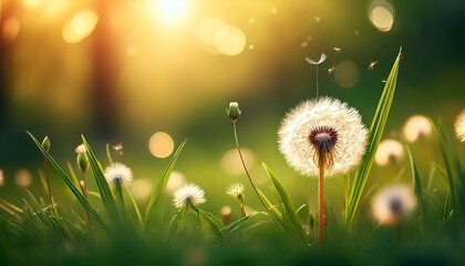 Dandelion Flower In Spring
