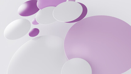 Minimalist Grey Background with Modern Circles