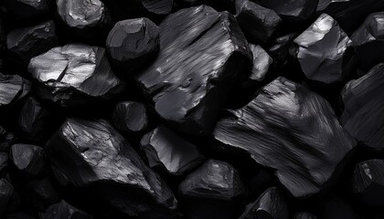 A Heap Of Black Natural Coal Photo Of Coal Mine Background Texture