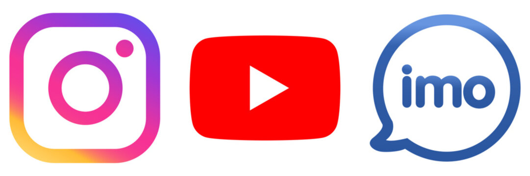 Instagram YouTube imo Icons