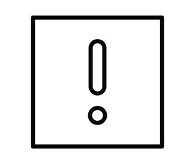 Minimalist Icon of Exclamation Mark in Square for Attention and Alerts
