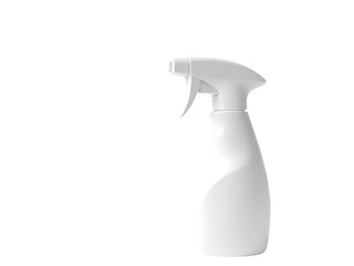 A white spray bottle on a clean white background