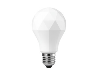 Fototapeta premium A single white light bulb on a plain white background
