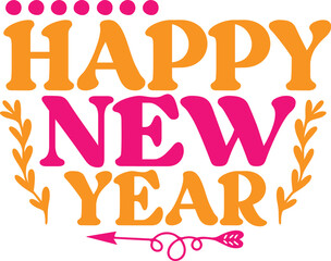 Happy New Year Svg