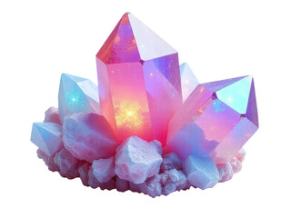 A cluster of crystals sits atop a pile of rocks, offering a glimpse into geological wonders