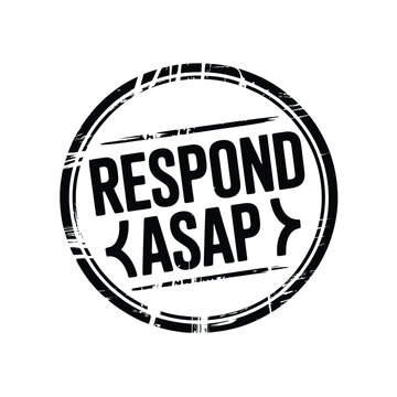 Respond asap grunge stamp