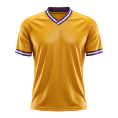 yellow purple sports Jersey isolated on transparent background 
