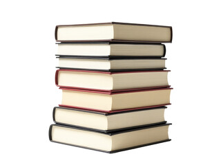Multiple books stacked on top of each other, great for representing a collection or library