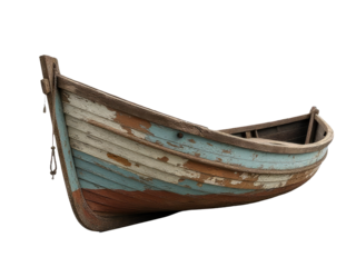 A vintage wooden boat sits atop a sandy beach, perfect for a nostalgic or coastal-themed project