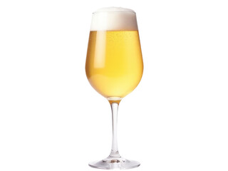 A single serving of beer on a clean white background, ideal for food and beverage advertisements