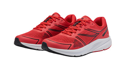 Pair of comfortable sports shoes isolated on transparent background 
