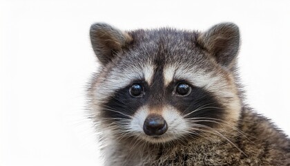 Fototapeta premium Cute Tiny Adorable Racoon Animal On A Transparant Background