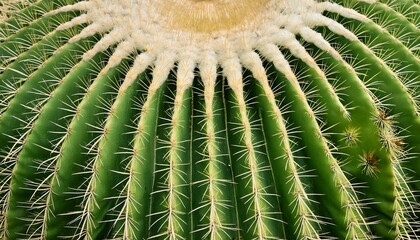 Dense Green Cactus Column Texture Background