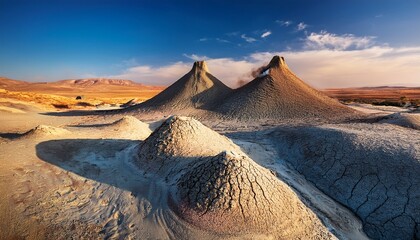 Active Mud Volcanoes In Gobustan Desert Azerbaijan