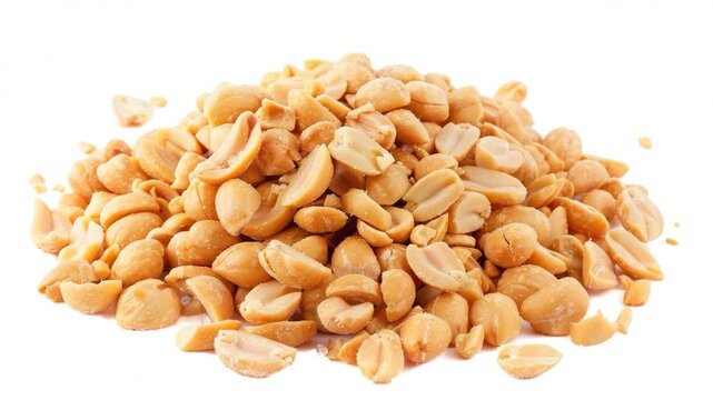 Video A close-up shot of a pile of peanuts on a white surface
