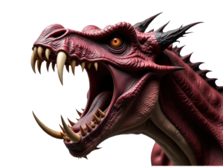 A close-up shot of a statue of a dragon with its mouth open, ideal for fantasy-themed designs and illustrations