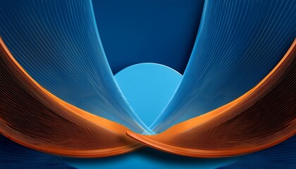 Blue Abstract Background With Creative Shape Orange For Banner Certificate Design