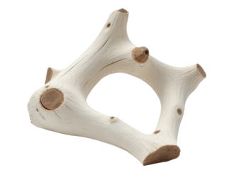 A wooden dowel with evenly spaced holes suitable for various applications such as crafting or DIY projects