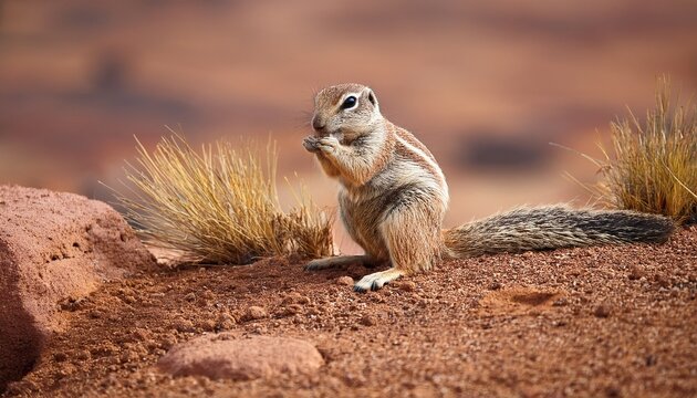 Cape Ground Squirrel Eating