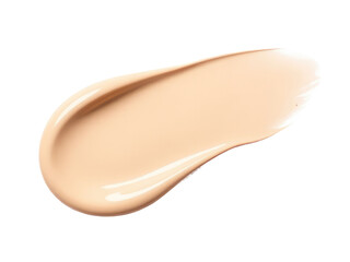Fototapeta premium Close up view of liquid foundation on a white background, perfect for beauty and cosmetics use