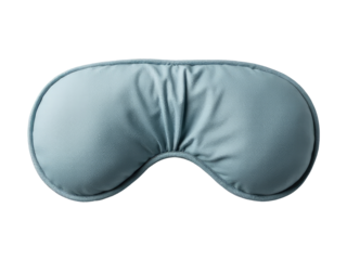 A close-up shot of a sleeping mask on a white background