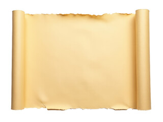 A simple rolled up paper on a clean white background, ideal for use in presentations, tutorials, or as a placeholder image