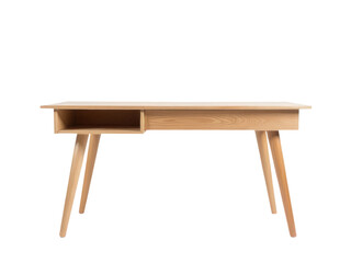 Fototapeta premium A simple wooden desk with a sliding drawer underneath