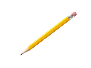 A close-up shot of a pencil with an eraser on top, suitable for illustrations, designs, and educational materials