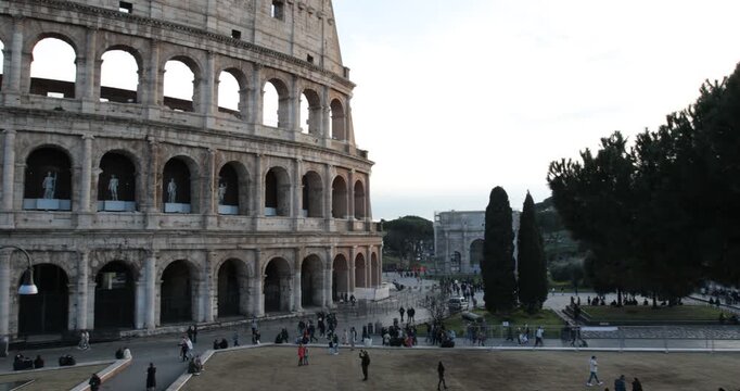 Colosseum in Rome Italy at Night Landmark Ancient Roman Architecture