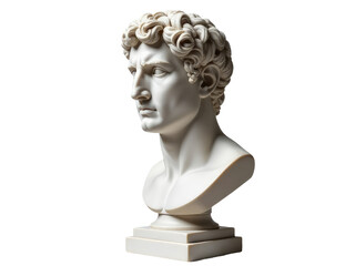 Obraz premium A sculpture of a male figure with curly locks, often used in decorative settings or as a symbol