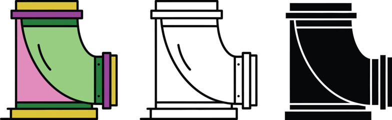 Three vintage cameras with colorful and monochrome in a row retro