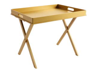 A simple wooden tray with a handle, ideal for serving food or drinks