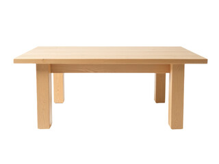 Fototapeta premium A simple wooden table on a clean white surface