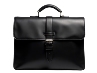 A professional-looking briefcase with a metallic buckle, great for business or formal events
