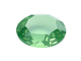 A close-up shot of a green diamond on a white background, perfect for jewelery or gemstone-related designs
